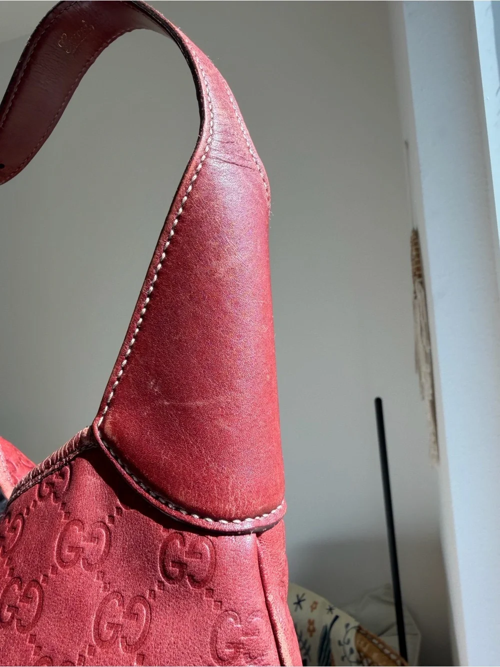 Vintage Gucci Jackie Burgundy Guccissima Leather Hobo Bag | Authentic w/ COA